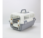 Transportin Para Mascotas，55x36.5x35cm，Caja de Transporte, Plástico, Puerta de Plastico, Rejillas de Ventilación - Viajes Cómodos y Seguros