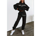 MILANO letter Printed Women Hoodie set Street Hip Hop Clothing Casual Female 2pcs Clothing Plush sweatshirt Perfect for Outdoor