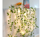 Flower Green Leaf String Lights Artificial Vine Fairy Lights Battery Powered Christmas Tree Garland Light for Weeding Home Decor