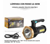 Portable Handheld Flashlight LED Super Bright USB Rechargeable Torch Lantern Outdoor Camping Waterproof Work Lamp With Sidelight