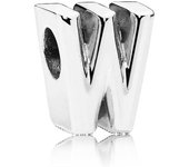 Charm de plata de ley 925 con letra de PANDORA，Incluye Caja Original