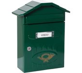 ARREGUI Villa Buzón Exterior de Acero Tamaño M (Correo DIN A4 y Revistas) | Buzón de Pared Mediano | Buzón de Correo con Chapa Gruesa y Bisagras Inox | Antilluvia | Fácil de Instalar