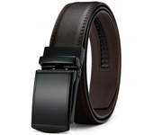 Men Belt Ratchet Cowskin Leather Metal Automatic Buckle Belts for Jeans Genuine Leather Strap Belts for Men Pants
