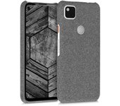 Funda compatible con GOOGLE PIXEL 4A 4G ⋆ Carcasa protectora trasera resistente ⋆ Dura forrada en tela ⋆ Color gris ⋆ Tacto suave ⋆ Protección completa ⋆ Envío rápido desde España