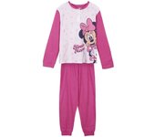 Pijama Manga Larga Minnie Mouse Lunares Fucsia Niña