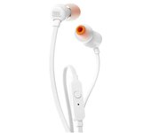 AURICULARES JBL TUNE 110 BLANCOS - PURE BASS - CABLE PLANO - MANOS LIBRES - CONTROL EN CAB