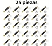 25PC Furniture Connecting Cam Lock Fittings with Dowel Cam Connectors Furniture Fastener Screws Nut for Wardrobe and Cabinet