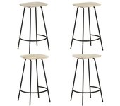 Taburetes de cocina 4 unidades madera maciza de mango