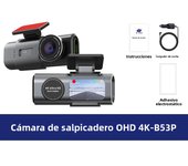 Dash Cam 4K UHD Recording Car Camera DVR Night Vision Video Recorder Built-In Wi-Fi Support Dual Lens GPS 24H Parking