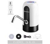 5L/8L/20L Dispensador de Bomba de Agua, Universal Apto, Dispensador de Agua Eléctrico Automático Bomba de Agua Portátil con Carga USB para Agua embotellada, Garrafa Botella Bebida Interruptor con Botón
