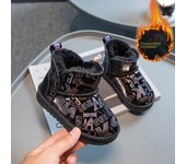 Botas de nieve para niños y niñas, botas cortas gruesas de terciopelo, Invierno