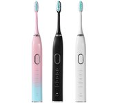 Cepillo de dientes eléctrico inteligente USB,6 modos de limpieza dental,blanqueamiento sónico,temporizador,cabezales de repuesto