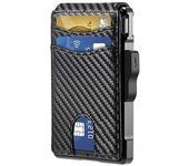 Men Anti-theft Swipes Card Holder RFIDs Blocking Smart Pops-Up Wallet Cash Coin Storage Oragniser