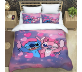 Anime  Stitch Love Child Duvet Cover Set HD Comforter Cover for Kids Bedding Sets Bedclothes Bedroom Decor