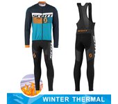 SCOTT Wool Jersey, Cycling Jackets, Retro Mountain Bike Clothing, Men's Thermal Bib Set, Mtb, Winter