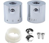 Thermostatic Shower Mixer,Thermostatic Control Handles 1 Pair Thermostatic Shower Mixer Knob Chrome Finish Shower