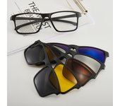 Gafas de sol polarizadas para hombres y mujeres transfronterizas nuevas gafas TR90 montura gafas de sol de manga magnética de visión nocturna negra de cinco piezas