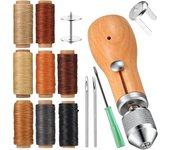 Aguja de cuero multifuncional, kit de herramientas de costura a mano con hilo de pulido y destornillador, utilizado para coser cuero y lienzo