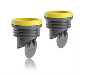 2PCS Toilet Flanges Wax Rings with Prevent Backflow Valve - Thick Wax Bowl Ring Fits 3.2-4 Inch Waste Lines