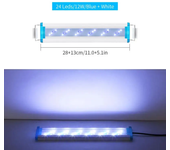 Super Slim LEDs Aquarium Lighting Aquatic Plant Light 18-71CM Extensible Waterproof Clip on Lamp For Fish Tank Blue white light