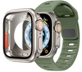Case+Strap For Apple Watch Band 45mm 44mm 41mm 42 40mm Smart Silicone Bracelet Iwatch Series 3 4 5 6 Se 7 8 Change To Ultra Case