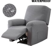 coolazy Funda de Sofá Reclinable Impermeable Sillón Jacquard Elástico Funda de Relax Funda de Silla Antideslizante