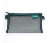 Nylon Mesh Pencil Case Bills Bag Retro Color Transparent Bills Bag Organizer Case Storage Bag Zipper Stationery Bag Outdoor