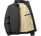 Chaquetas acolchadas cálidas para hombre, abrigos de negocios de lana gruesa con cuello levantado, ropa de otoño e invierno