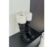 Botas altas de caballero de suela gruesa botas de nieve esponjosas apiladas y engrosadas botas de algodón botas largas
