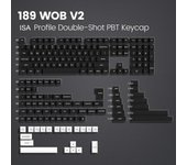 189 PBT Double-Shot Black Grey ISA Profile Keycaps Key Cap For MX Switches Womier Gk61 Anne Pro 2 Nical Gaming Keyboard