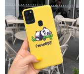 Silicone Phone Case For Samsung Galaxy A21S Case 6.5" Back Cover Coque Funda Samsung A21S a21 S Protective Bumper Flowers Capa