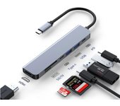 USB C Hub, 7 in 1 USB C Adapter with 4K H-DMI Output, USB-A 3.0/2.0, SD/TF Card Reader, 100W PD, USB C Port for MacBook, iPad Pro, iPad Pro, iPhone 15/15 Plus/15 Pro/15 Pro Max