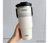 Tyeso-termo de 600/750/900/1050/1200ML, termo de vacío de acero inoxidable con pajita, taza de café para coche, taza térmica para deportes al aire libre