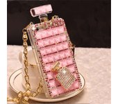 Funda de lujo con diamantes de imitación para botella de Perfume, funda de TPU para Samsung Galaxy S24, S20 Plus, S21, S22, S23,