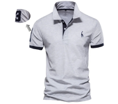 polos hombre manga corta ropa hombre día del padre Cotton Men's Polos Giraffe Embroidery Short Sleeve Polo Shirts for Men High Quality Brand Design Polos Men Clothing