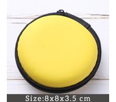 Mini Portable Earphone Bag Round Triangle EVA Protective Case Waterproof Zipper Travel Case For Electronic Accessories Cable Bag