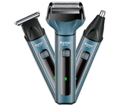 Kemei Hair Clipper Electric Shaver 3 In 1 Nose Hair Trimmer Men Rechargeable Cordless Foil Beard Razor Grooming Shaving Machine