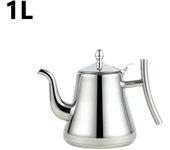 1L Thick Stainless Steel Teapot Golden Silver Tea Pot with Infuser Coffee Pot Induction Cooker Tea Kettle Water Kettle