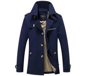 Fashion Men Trench Jackets Brand Casual Business Trench Coat Mens Leisure Overcoat Male Single Breasted Windbreakers Plus Size