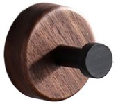 Multi-Purpose Solid Wood Wooden Hook Coat Peg Punch Free Key Decor Holder Round Shape Door Hanger Wall Coat Rack Home