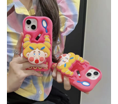 Three Dimensional Braid Girl Stand Suitable For iPhone 15 Pro Max Phone Case 14 13 12 11 Pro Silicone 13 Full Protective Case