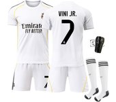 Real Madrid 2025/26 Official Replica Home Jersey Set -  For Adult/kids - With Shirts + shorts + socks + pad