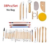 Professional 30Pcs Ceramic Clay Sculpture Polymer Tool Set Beginner's DIY Craft Sculpting Pottery Modeling Carving Kit WithBag