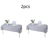 1pc Reusable Tablecloths 137x183cm BPA Free Plastic Dining Table Cover Cloth for Parties Picnic Camping Disposable Tablecloths