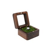 Square Earrings Organizer Engagement Ceremony Gift Jewelry Box Presentation Box Ring Box Ring Bearer Box Wooden Storage Box