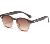 Nuevas gafas de sol redondas Retro de calidad, moda para mujer, remaches, decoración, tonos UV400, gafas de sol Punk de leopardo para hombre