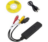 to Digital Converter USB 2.0 Capture Card Analog S-Video Adapter Audio TV DVD VHS Video Grab for Windows 10/8/7/XP