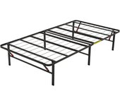 Somier fijo plegable, montaje sin herramientas, permite almacenar debajo de la cama, 90 x 200 cm, 35.5 cm, Negro