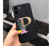 For Xiaomi Redmi A1 Case Black Crown Flowers Soft TPU Phone Cover Cases For Xiaomi Redmi A1 Plus A1+ RedmiA1 Sikilly Fundas Etui
