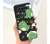For LG K61 Case Cute Cat Dinosaur Soft Black Silicone Shockproof Bumper For LGK61 2020 Funda LM-Q630EAW LM-Q630 K 61 Phone Cover
